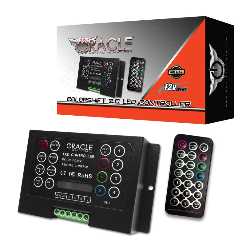 Oracle 15-17 Ford Mustang V6/GT/Shelby DRL  w/ Halo Kit - ColorSHIFT w/ 2.0 Controller