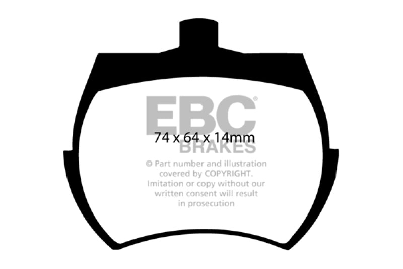 EBC 62-71 Austin-Healey Sprite (Steel Wheels) Greenstuff Front Brake Pads