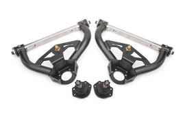 BMR 78-87 GM G-Body Non-Adjustable Upper A-Arms Delrin 0.5in Tall Ball Joint - Black Hammertone