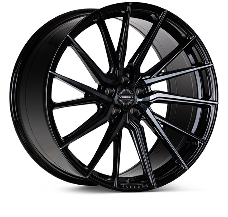 Vossen HF-4T 22x9 / 5x114.3 / ET32 / Flat Face / 73.1 - Double Tinted - Gloss Black - Left Wheel