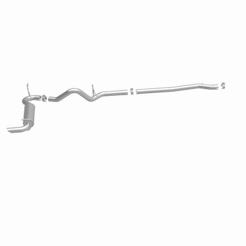 MagnaFlow 12-14 Jeep Wrangler 4dr Single Straight Rear P/S Exit Stainless C/B Performance Exhaust