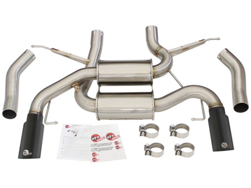 aFe MACHForce XP 2.5in Axle Back Stainless Exhaust w/ Black Tips 07-13 BMW 335i 3.0L L6 (E90/92) N55