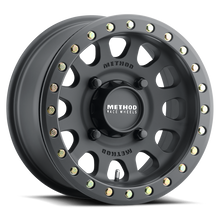 Load image into Gallery viewer, Method MR401 UTV Beadlock 15x7 / 5+2/38mm Offset / 4x136 / 106mm CB Matte Black Wheel