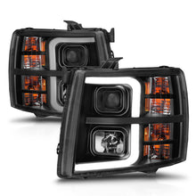 Load image into Gallery viewer, ANZO 2007-2013 Chevrolet Silverado 1500 Projector w/ Light Bar Black Housing w/ Sequential