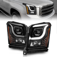 Load image into Gallery viewer, Anzo 15-17 GMC Yukon/Yukon XL Projector Headlights Black Housing/Clear Lens (w/ Light Bars)