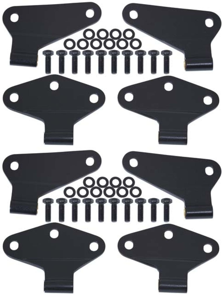 Kentrol 07-18 Jeep Wrangler JK Body Door Hinge Set 8 Pieces 4 Door - Textured Black