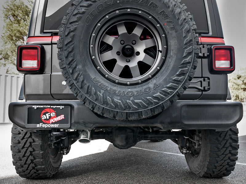 aFe MACH Force-Xp 2.5in Catback High-Tuck Exhaust 18-21 Jeep Wrangler (JL)3.6L 4-Door - Polished Tip