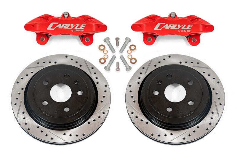 BMR 14-17 Chevrolet SS Brake Kit For 15in Conversion Drilled & Slotted Rotors Red Calipers