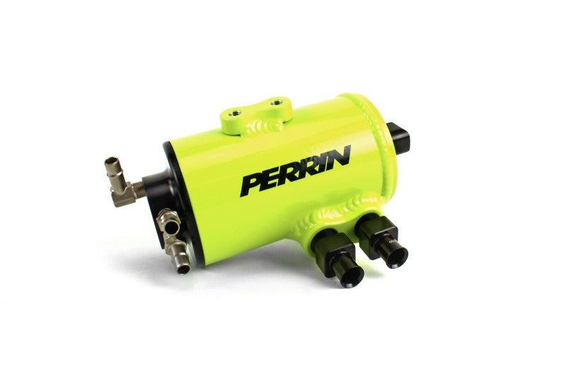 PERRIN 08-14 Subaru WRX / 08-21 STI / 05-09 Legacy GT & Outback XT Air Oil Separator - Neon Yellow