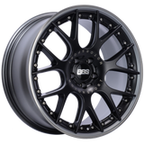 BBS CH-RII 20x9.5 5x120 ET40 Satin Black Center Platinum Lip SS Rim Prot Wheel -82mm PFS/Clip Req