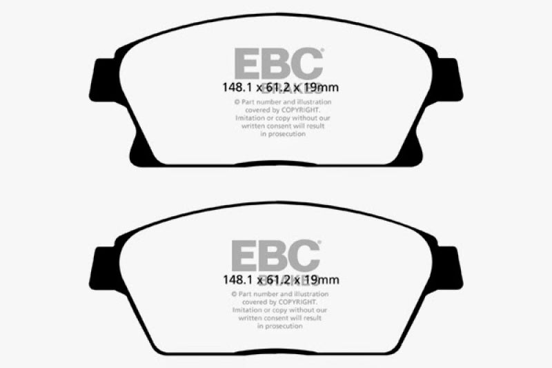 EBC 13+ Buick Encore 1.4 Turbo Redstuff Front Brake Pads