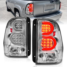 Load image into Gallery viewer, ANZO 2002-2009 Chevrolet Trailblazer LED Tail Lights w/ Light Bar Chrome Housing Clear Lens