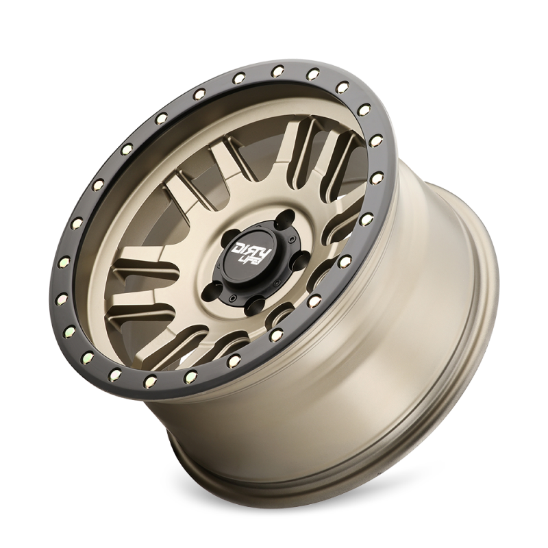 Dirty Life 9309 Canyon Pro 17x9/6x139.7 BP/0mm Offset/106mm Hub Satin Gold Wheel - Beadlock