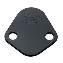 Load image into Gallery viewer, Ford Racing Fuel Pump Block Off Plate - Black Crinkle Finish w/ Ford Oval