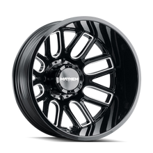 Load image into Gallery viewer, Mayhem 8107D Cogent Dually 22x8.25 / 8x200 BP / -192mm Offset / 142mm Hub Blk w/ Milled Spokes Wheel