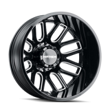 Mayhem 8107D Cogent Dually 20x8.25/8x210 BP/-192mm Offset/154.2mm Hub Black w/ Milled Spokes Wheel