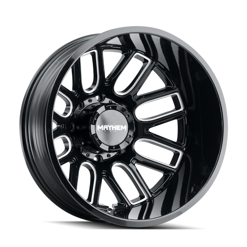 Mayhem 8107D Cogent Dually 22x8.25 / 8x200 BP / -232mm Offset / 142mm Hub Blk w/ Milled Spokes Wheel