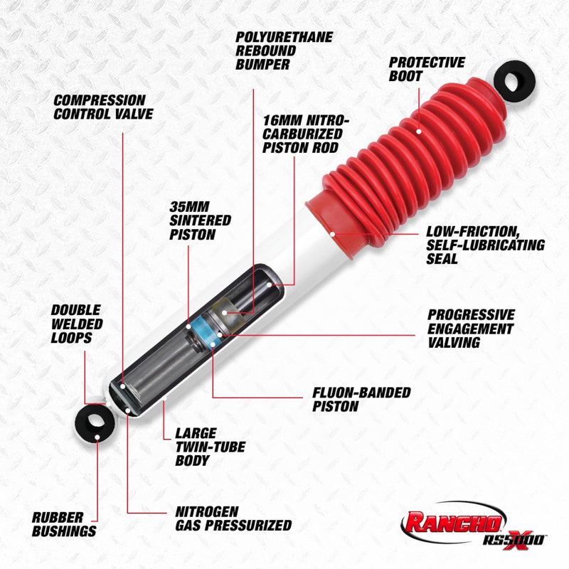 Rancho 06-10 Hummer H3 Rear RS5000X Shock