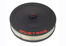 Load image into Gallery viewer, Ford Racing Air Cleaner Kit - Black Crinkle Finish w/ Red Mustang Emblem