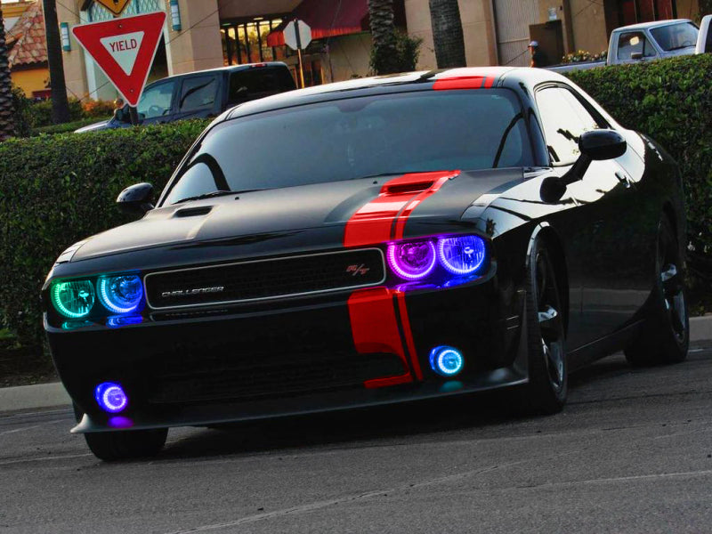 Oracle Dodge Challenger 08-14 LED Waterproof Halo Kit - ColorSHIFT w/o Controller SEE WARRANTY