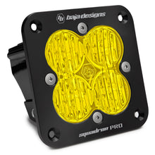 Load image into Gallery viewer, Baja Designs Squadron Pro Black Wide Cornering Pattern Flush Mount LED Light Pod - Amber