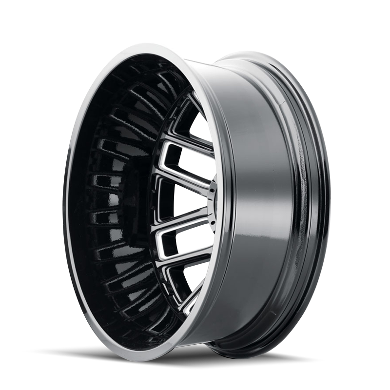 Mayhem 8107D Cogent Dually 22x8.25/8x210 BP/-192mm Offset/154.2mm Hub Black w/ Milled Spokes Wheel