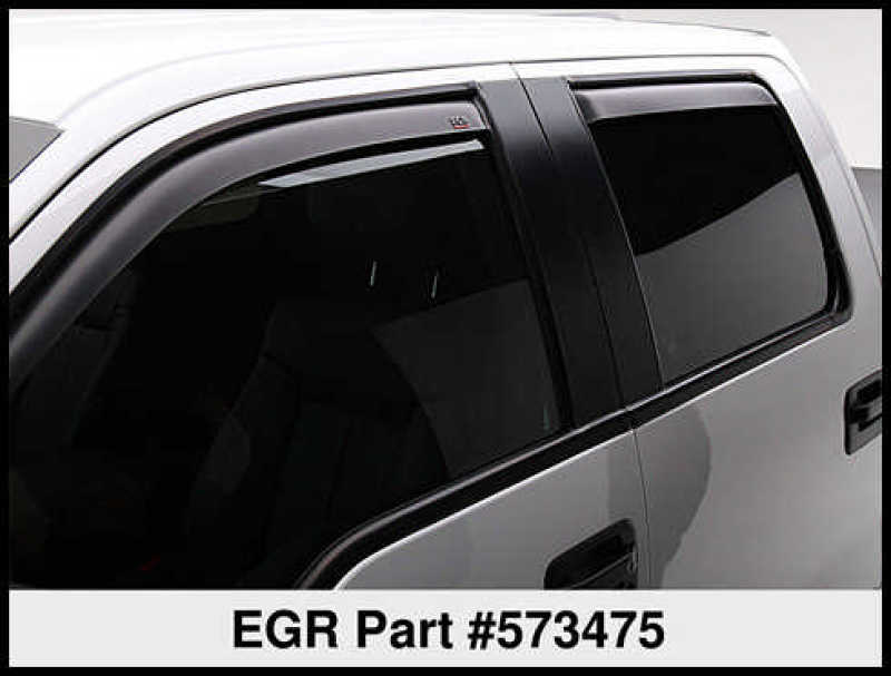 EGR 15+ Ford F150 Super Cab In-Channel Window Visors - Set of 4 - Matte (573475)