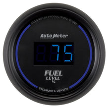 Load image into Gallery viewer, Autometer Cobalt Digital 52.4mm Black Programmable Empty-Full Range Fuel Level Gauge