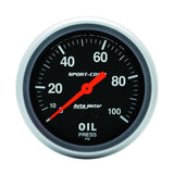 Autometer Sport-Comp 66.7mm 0-100 PSI, Mechanical Oil Pressure