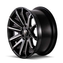 Load image into Gallery viewer, Mayhem 8109 Crossfire 20x9.5 / 5x139.7 BP / 10mm Offset / 108mm Hub Black w/ Milled Spokes Wheel