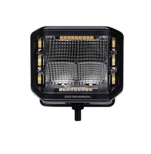 Load image into Gallery viewer, Go Rhino Xplor Blackout Combo Series Cube Sideline LED Flood Lights w/Amber 4x3 - Blk (Pair)