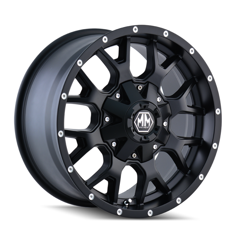 Mayhem 8015 Warrior 18x9 / 8x180 BP / -12mm Offset / 124.1mm Hub Matte Black Wheel