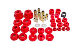 BMR 10-13 5th Gen Camaro Pro Version Total Suspension Bushing Kit (BK030/BK021/BK022) - Black/Red