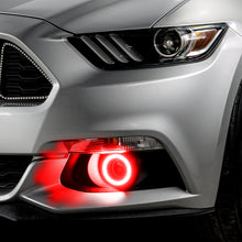 Load image into Gallery viewer, Oracle 15-17 Ford Mustang Dynamic RGB+A Projector Surface Mount Fog Light Halo Kit - SEE WARRANTY