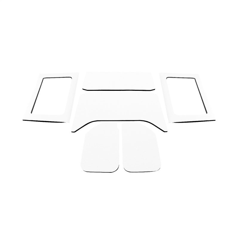 DEI 11-18 Jeep Wrangler JK 4-Door Boom Mat Complete Headliner Kit - 6 Piece - White