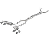 Borla 17-18 Chevrolet Camaro ZL1 6.2L V8 S Type Catback Exhaust w/ Dual Mode Valves CF Black Anod