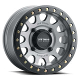 Method MR401 UTV Beadlock 15x6 / 5+1/53mm Offset / 4x156 / 132mm CB Titanium Wheel- Matte Black Ring